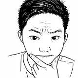 Black-and-white sketch portrait of Boyang Niu